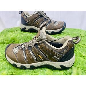 Keen Sneakers Womens 6.5 Koven Brown Leather Waterproof Hiking Low Boots 1011547